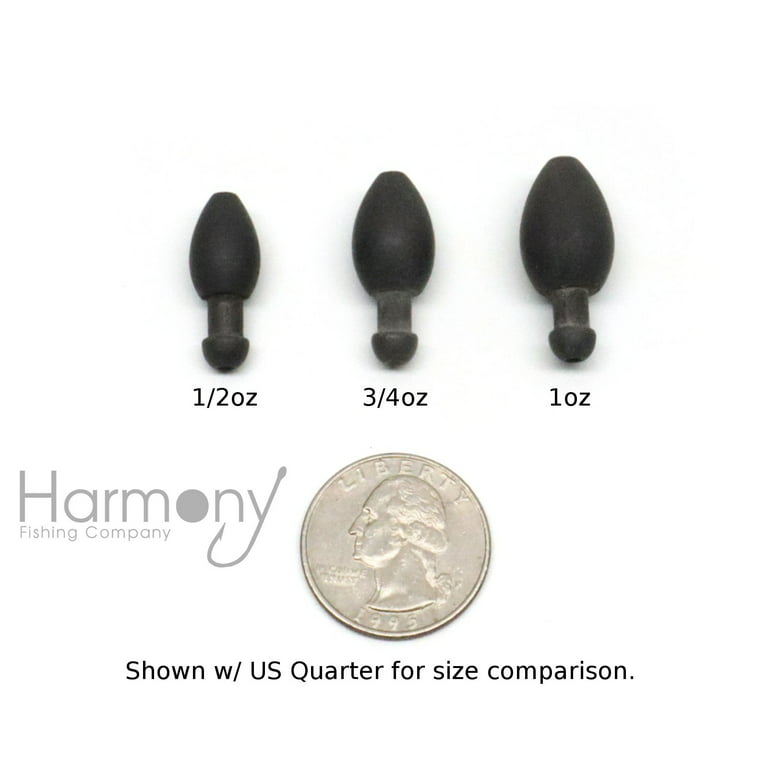 Harmony Fishing - Tungsten Skirted Punch Weight/Slither Rig MSS Kit [Pack of 2] Modular Skirt System, 1/2 oz 2 Pack