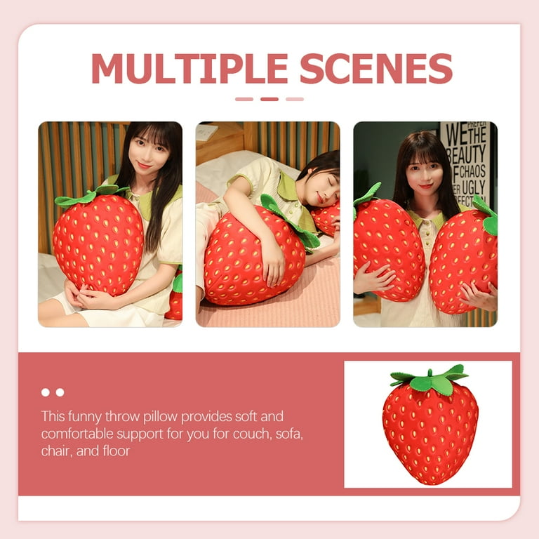 Fruit Pillow Stuffed Strawberry Plush Pillow Girls Throw Pillow