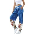 thumbnail image 3 of Pantalones deportivos de colores, pantalones deportivos estampados, pantalones de jogging suaves de cintura alta, pantalones de mujer de apariencia llamativa, 3 of 5