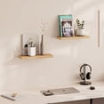 thumbnail image 6 of Ballucci 16" Floating Shelves for Wall, 2-Pack with Invisible Brackets, 6" Deep, Natural Oak, 6 of 6