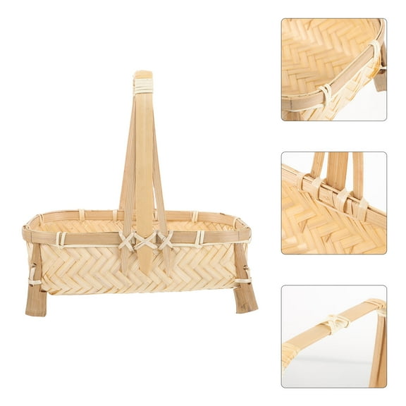 WHAMVOX Bamboo Weaving Baskets for Room 1Pack