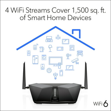 NETGEAR - Nighthawk AX1800 Dual-Band 4G LTE Wi-Fi Router