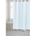 thumbnail image 2 of Live Life Waffle Weave Fabric Shower Curtain with Built In Hooks and Snap Off Liner (70" x 72") - Spa Blue, 2 of 3