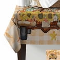 thumbnail image 2 of Fall Squirrel Pumpkins Rectangle Tablecloths 52x70,Orange Plaid Thanksgiving Leaves Table Cloth Table Cover Indoor/Outdoor Tabletop Decor for Wedding Holiday Party Dinner Baby Shower, 2 of 7
