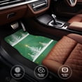 thumbnail image 4 of Sikiie Christmas Green Car Foot Mat Set of 4 Pieces Basics Universal Fit Rubber Carpet Floor Mats For Car SUV Van & Truck, 26.8"L x 17.3"W (Front), 13"L x 17.3"W(Rear), 4 of 6