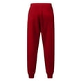 thumbnail image 5 of Womens Fleece Lined Joggers Winter High Waisted Warm Cotton Sweatpants Thick Lounge Sweat Pants with Pockets Red L, 5 of 5