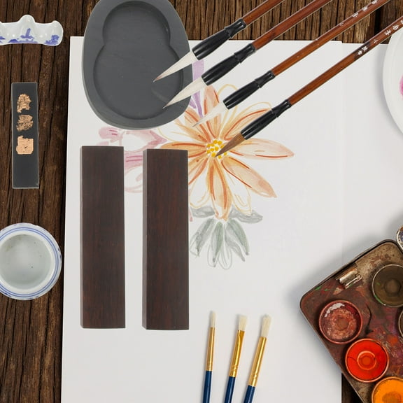 HIAKDOFT 1 Set Calligraphy Set Chinese Calligraphy Art Tools for Students and Beginners Assorted Color 10.4X0.3in