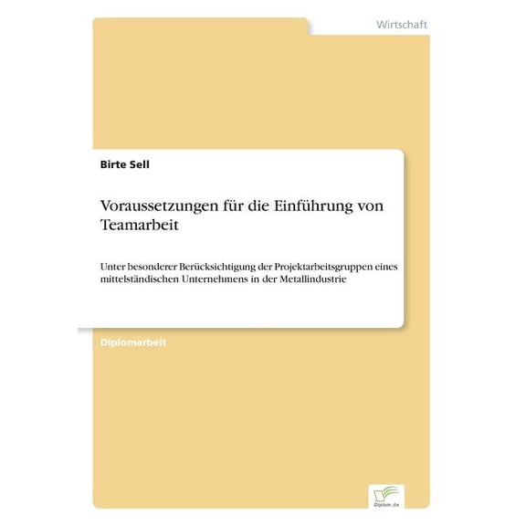 Voraussetzungen für die Einführung von Teamarbeit: Unter besonderer Berücksichtigung der Projektarbeitsgruppen eines mit, (Paperback)