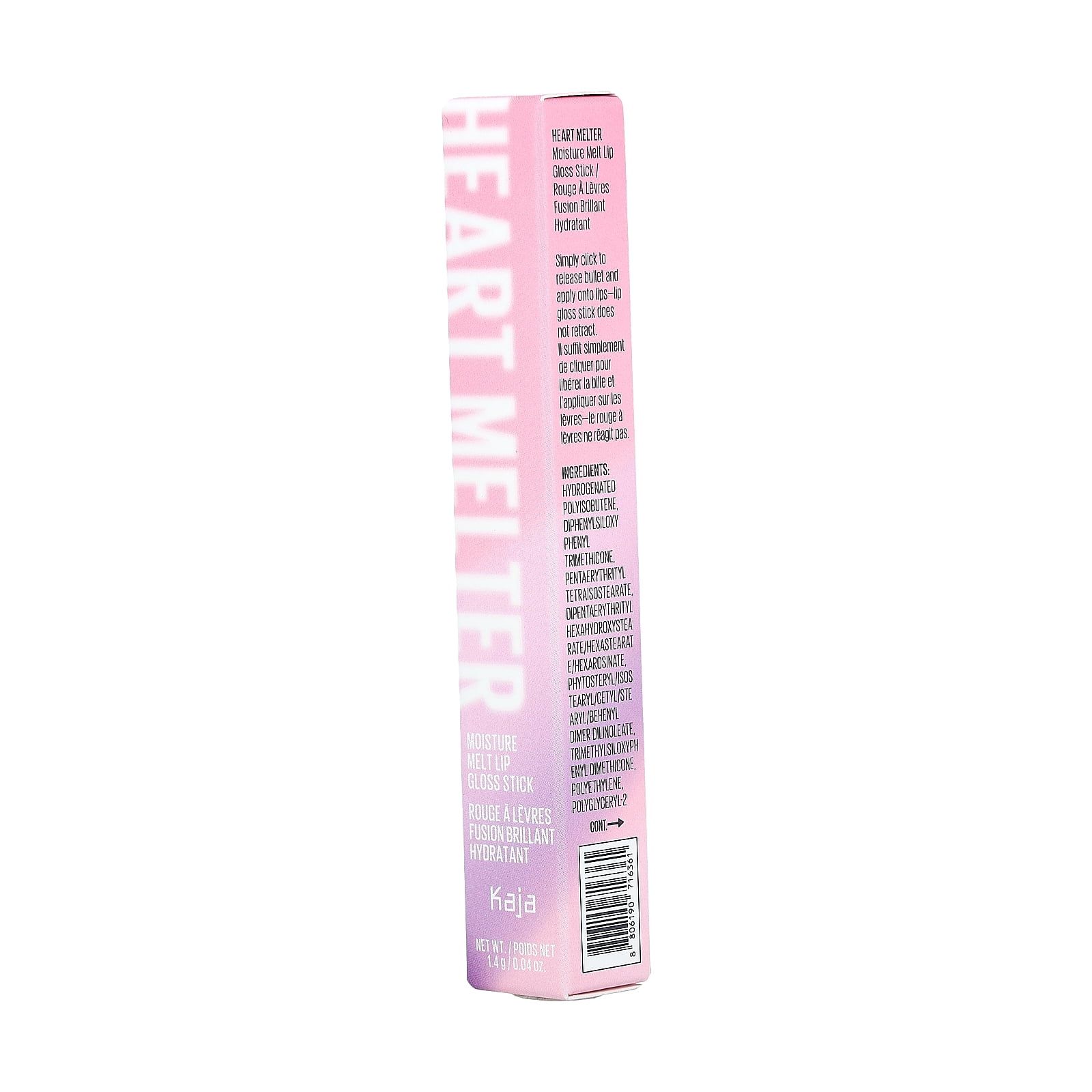 Kaja Heart Melter, Moisture Melt Lip Gloss Stick, 03 Crazy 4U, 0.04 oz (1.4 g)