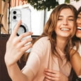 thumbnail image 4 of iPhone 17promax Case with Ring Stand 360°Ring Holder Kickstand [Support Magnetic Car Mount] Luxury Rose Gold Plating Edge Slim Shockproof Protective Phone Case Cover for iPhone 17promax, White, 4 of 6