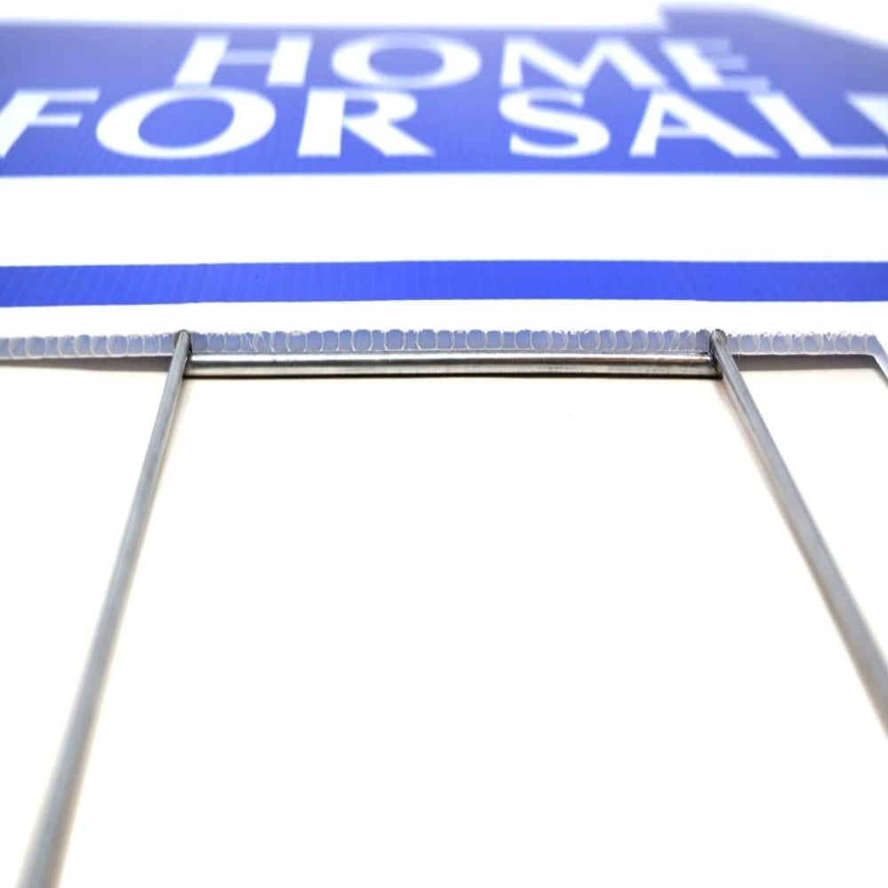 Sturdy Metal Wire Yard Stakes for Yard Signs, 10 x 24in H Frame, 10 Pack
