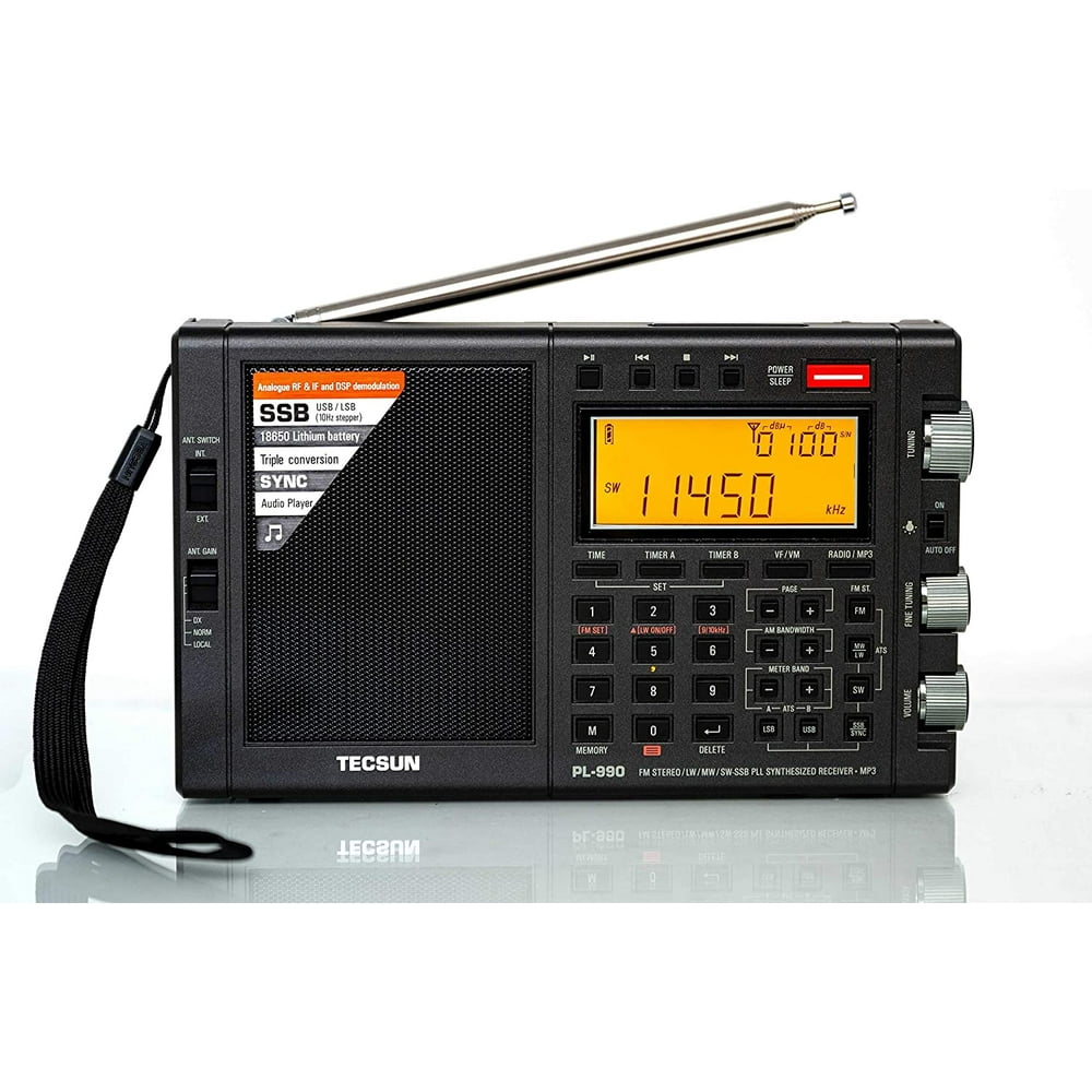 Tecsun PL990 PLL SSB World Band AM FM Shortwave Radio Receiver MP3