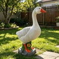 thumbnail image 4 of Weather-Resistant Resin 6.5" Porch Goose Garden Statue,White Lifelike Lawn Goose Sculpture for Garden, Patio, Yard, Entryway Accent, 4 of 7