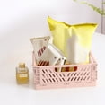 thumbnail image 4 of HLONK Foldable Crate with Handles Collapsible Storage Bins Plastic Crates Organizer  Folding Storage Containers Stackable Basket Box for Home Office Shelves Kitchen Bedroom Bathroom, 4 of 5