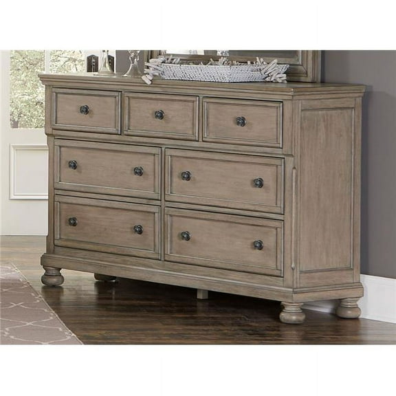 Home Elegance 2259GY-5 40 x 18 x 65 in. Bethel Dresser with Hidden Drawer - Gray