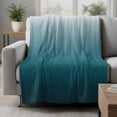 thumbnail image 2 of Blue Ombre Blanket Soft Cozy Warm Throw Blanket for Couch, Plush Fuzzy Flannel Fleece Blankets for Sofa, Contemporary Gradient Abstract Art Bed Blankets Lightweight Gifts for Women, 40"x50", 2 of 9