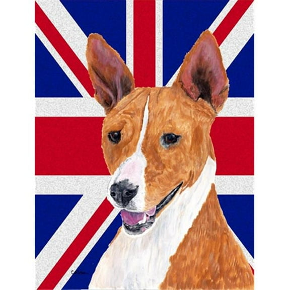 Basenji With English Union Jack British Flag Flag Garden Size