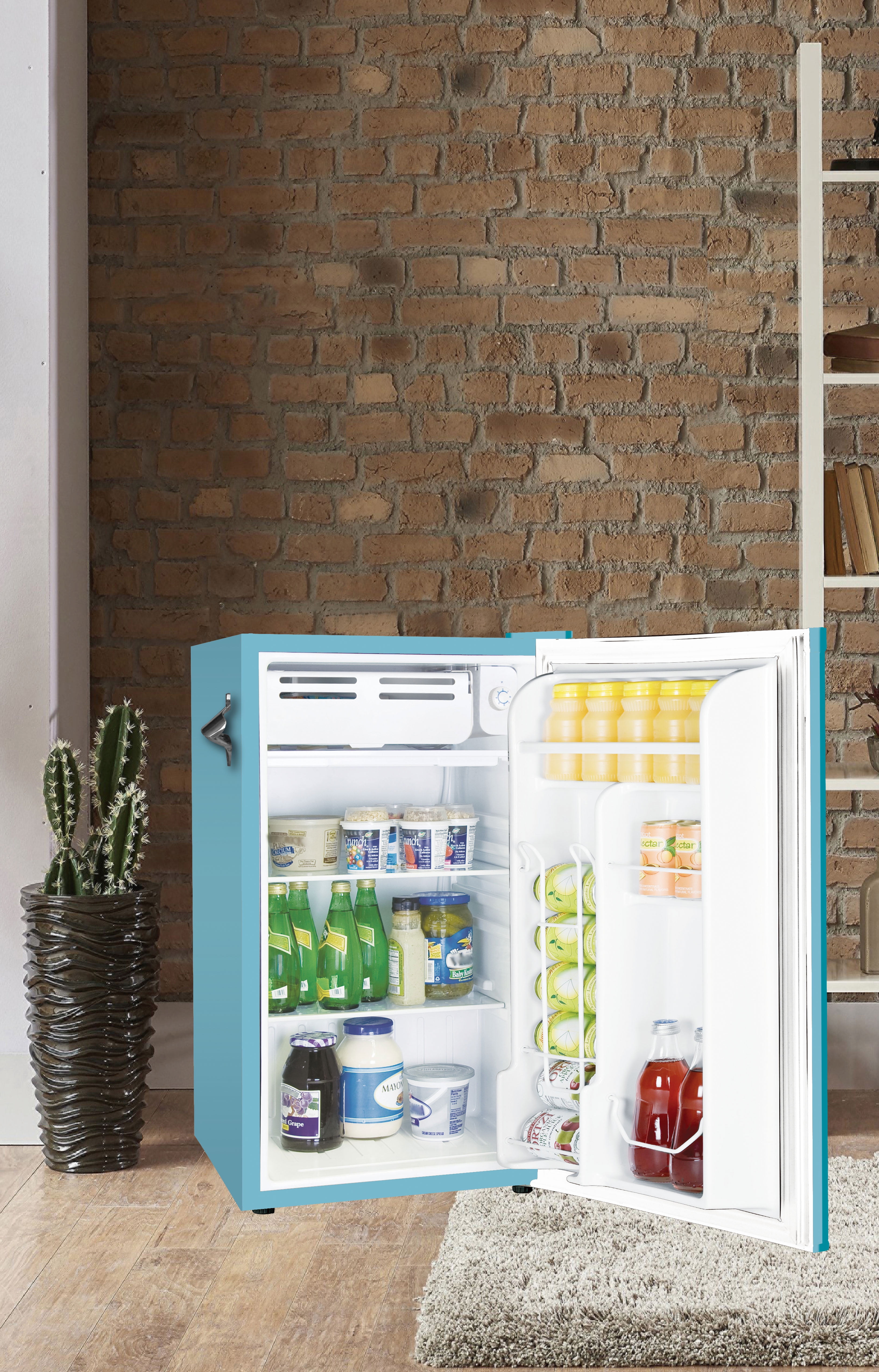 Frigidaire 1.6 Cu Ft Retro Compact Fridge With Side Bottle Opener - Blue 