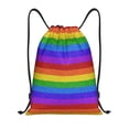 thumbnail image 1 of Fotbe Colorful Glitter Rainbow Bolsa Mochila con Cordón Estampada, Bolsa de Gimnasio Deportiva, Bolsa Cinch, Bolsa con Cordón para Hombres y Mujeres-Small, 1 of 6