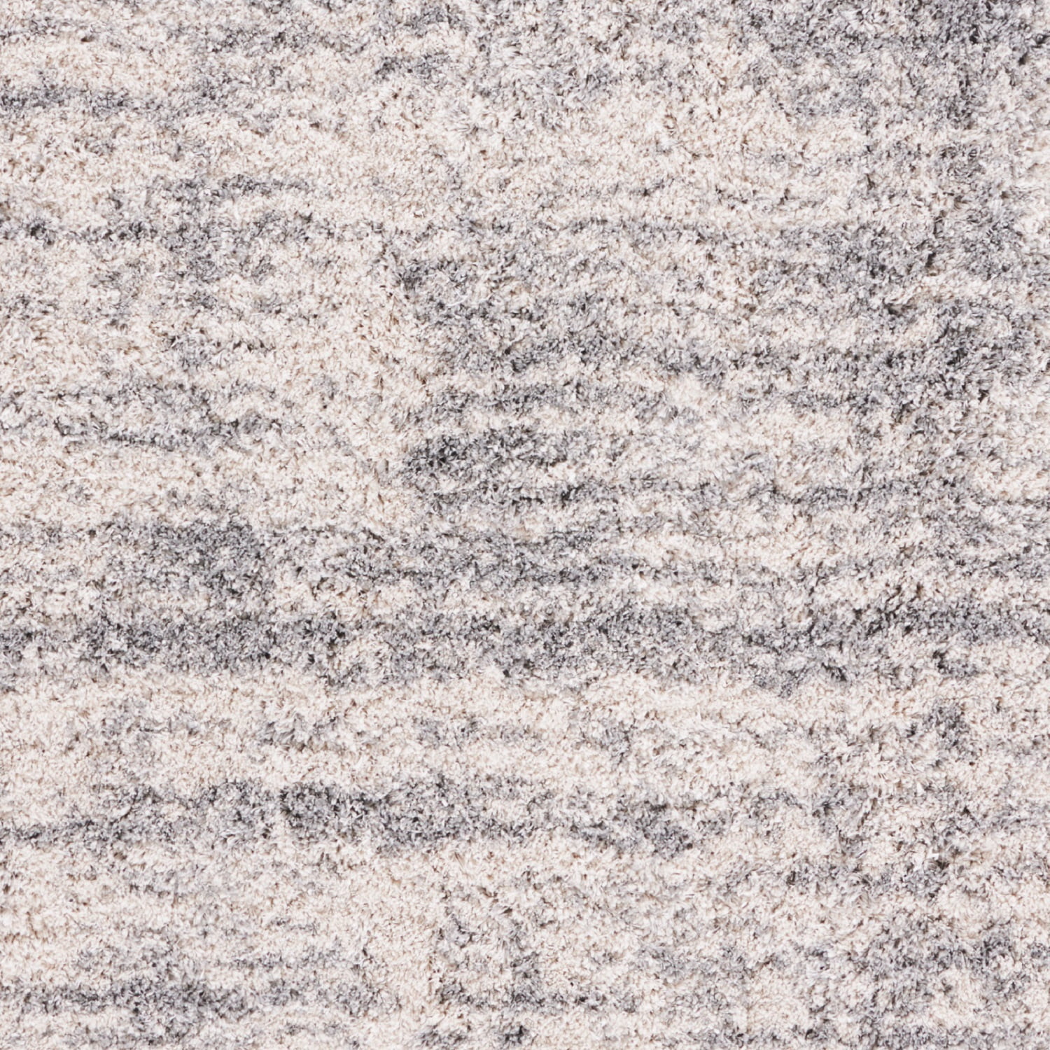 SAFAVIEH Iceland Issie Abstract Shag Area Rug, Ivory/Grey, 9' x 12'