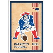 NFL New England Patriots - Retro Logo 14 Wall Poster, 22.375" x 34", Framed