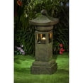 thumbnail image 4 of LuxenHome Fontaine Extérieure en Résine et Ciment Pagode Asiatique, 4 of 5