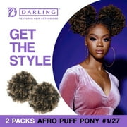 Darling Kinky Curly Afro Puff Drawstring Ponytail, #1/27, Adult, Female