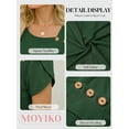 thumbnail image 4 of MOYIKO Womens Petal Sleeve Tops Summer Trendy T Shirt Casual Loose Square Neck Button Blouse Tees, 4 of 7