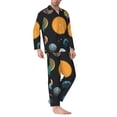 thumbnail image 2 of Sikiie Planets And Their Moons Mens Pajama Set, Soft Warm Long Sleeve Sleepwear, Cozy Button-Down Pjs for Men-Medium, 2 of 7
