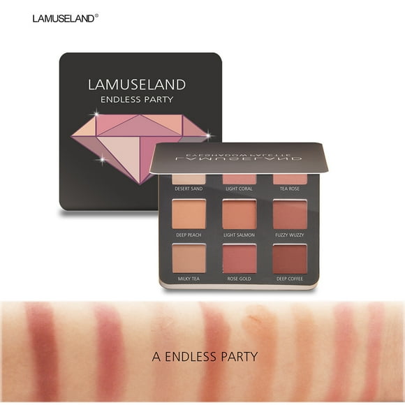 La Museland / LAMUSELAND 3 Style 9 Color Shiny Diamond Eyeshadow Palette Matte Eyeshadow # LA33