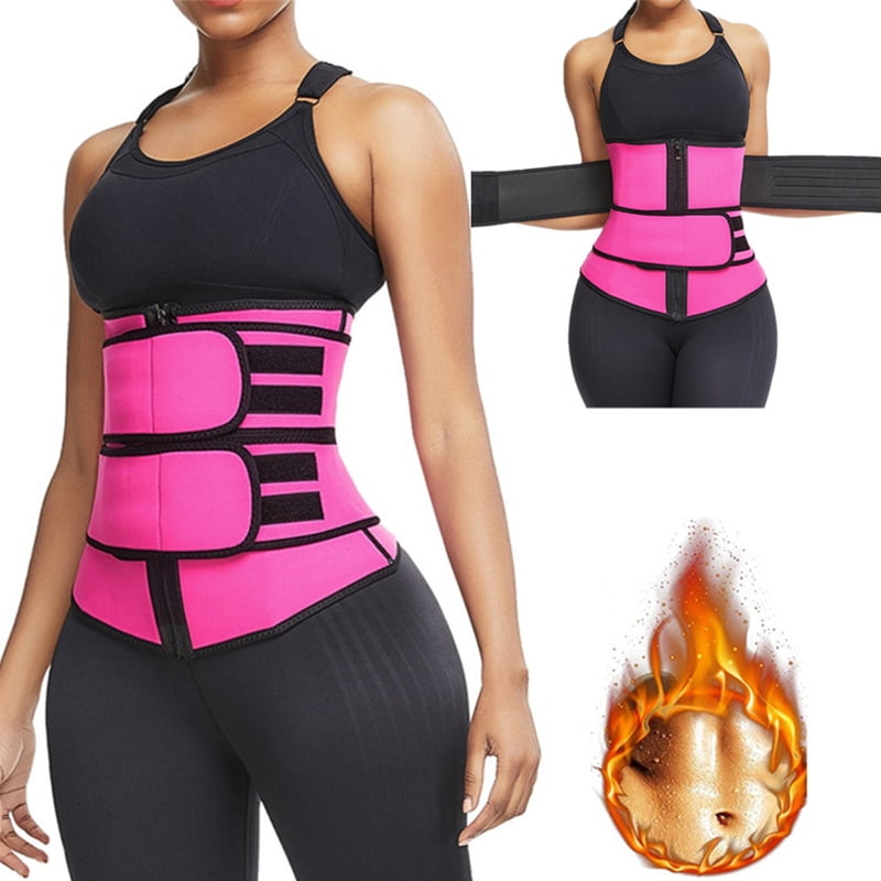Women Sweat Neoprene Shapewear Waist Trainer Belly Belt Workout Gym Back Support 