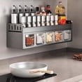 thumbnail image 2 of Wall-Mounted Stainless Steel Spice Rack - Multi-Functional Storage, 2 of 5