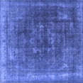 thumbnail image 1 of Ahgly Company Machine Washable Indoor Square Oriental Blue Industrial Area Rugs, 6' Square, 1 of 4