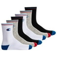 thumbnail image 1 of Calcetines unisex Champion, 3 pares - Calcetines de tripulación, logotipo, raya Negro/Blanco/Gris EU 39-42, 1 of 5