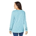 thumbnail image 2 of Woman Within Plus Size Floral Embroidered Sweatshirt Tee, 2 of 6