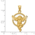 thumbnail image 2 of 14K Yellow Gold Satin Angel in Circle Pendant, 2 of 5