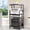 Black, variant on Printer Stand with Storage Shelf,3 Tier Printer Cart with Wheels,Mobile Printer Table for Home Office,Stands for Printer Heat Press Scanner Fax,Industrial Style (White)