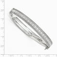 thumbnail image 2 of White Sterling Silver bracelet Bangle Polished Glimmer Infused, 2 of 2