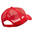 thumbnail image 4 of Best Buds Smiley Face Embroidered Big Size Big Foam Mesh Truck Cap - White Red XL-3XL, 4 of 5