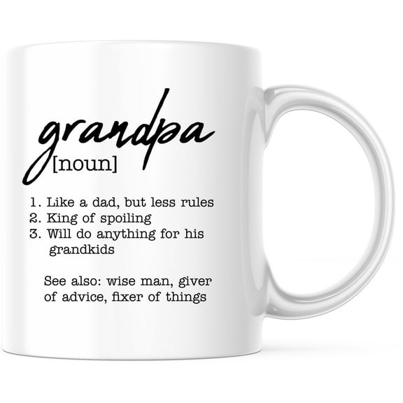 Grandpa Definition Mug - Funny Gift For Grandpa - Best Grandpa Ever - Papa Mug - Father's Day Grandfather Gift - 11 Ounce Novelty Coffee Cup - WMUG0179