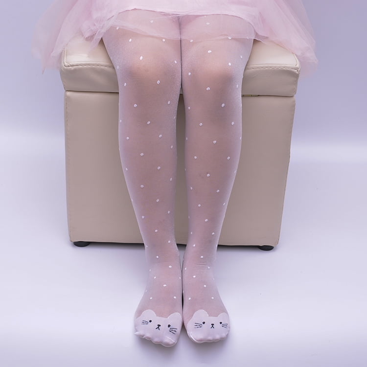 Cute Children Girl High Elastic Breathable Pantyhose Dancing Bottoming  Stockings Anti-hook Thin Leggings Sock 