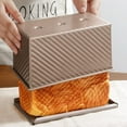 thumbnail image 2 of YOPTOP Pullman Loaf Pan with Lid Premium Non-Stick Sandwich Bread Loaf Pan with Lid Carbon Steel Bread Pans for Baking Gold,8x4pullmanloafpan, 2 of 7