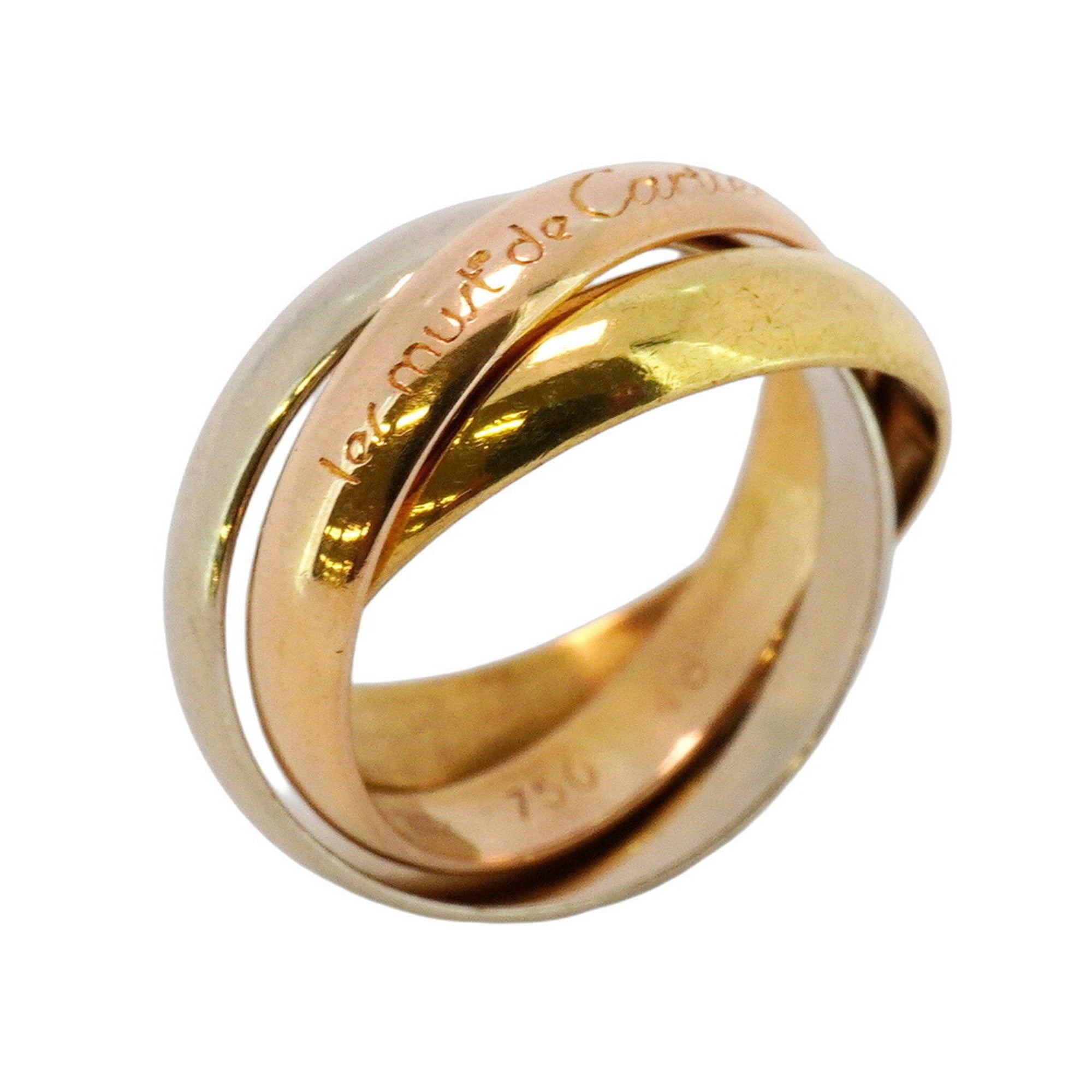 Pre-Owned Cartier Ring Trinity 18KYG Yellow Gold 18KWG White 18KPG Pink ...