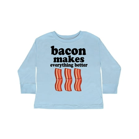 

Inktastic Bacon Makes Everything Better Gift Toddler Boy or Toddler Girl Long Sleeve T-Shirt