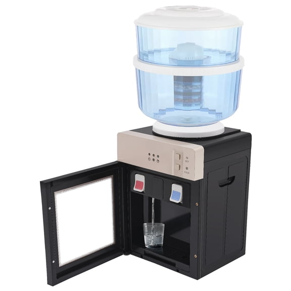 ChicHomey Top Loading Countertop Water Dispenser Hot Cold, 3 Temperature Options, Single-touch Switch Indicator Lights,for Bedroom Office Champagne Gold