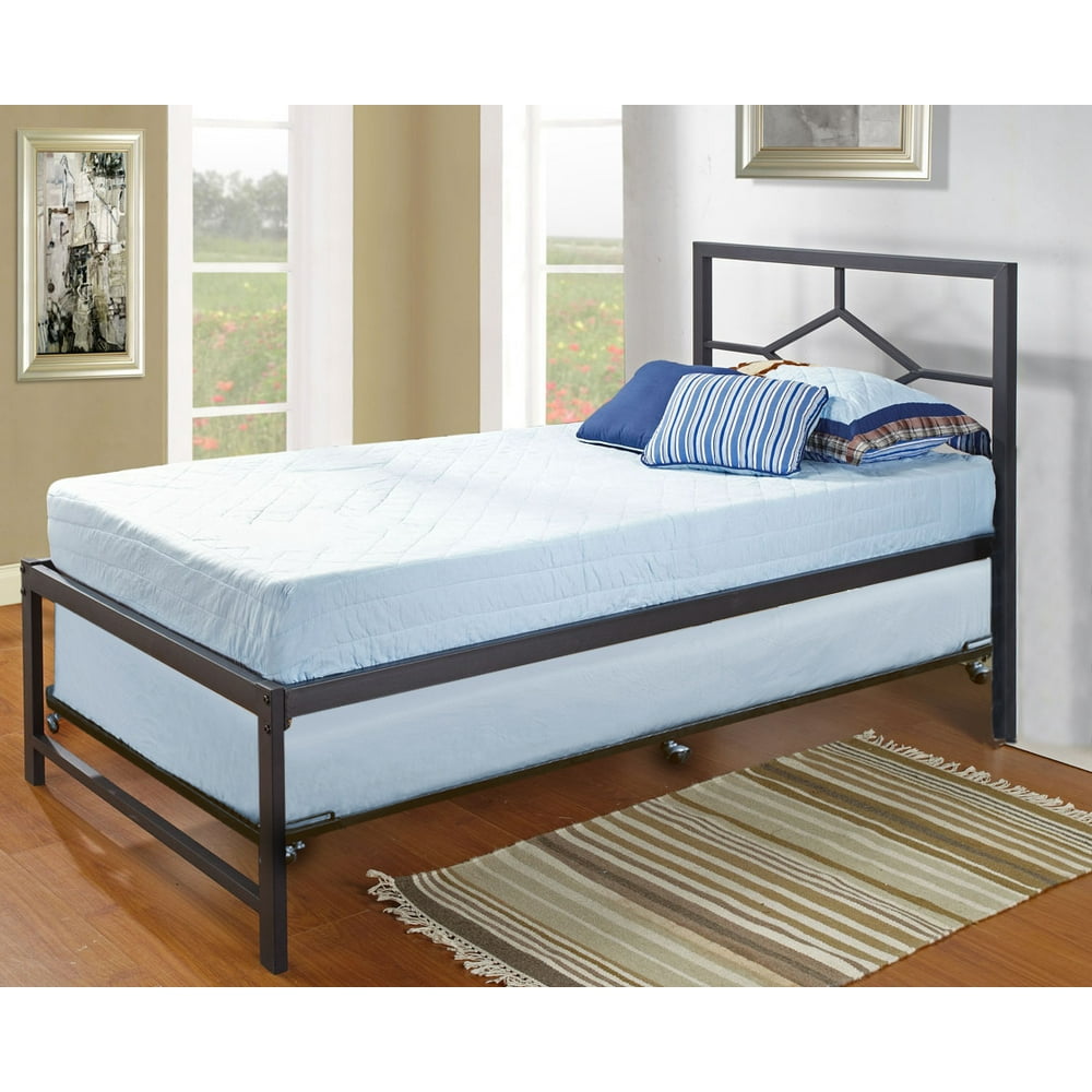 Archer 17"H Platform Daybed Bed Frame With RollOut Trundle