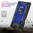 thumbnail image 3 of Allytech Rugged Case for Samsung Galaxy Z Flip4, Military Grade Protection Shockproof Cover with Metal Rotatable Ring Stand, Magnetic Car Mount Holder Case for Samsung Galaxy Z Flip4 - Blue, 3 of 7