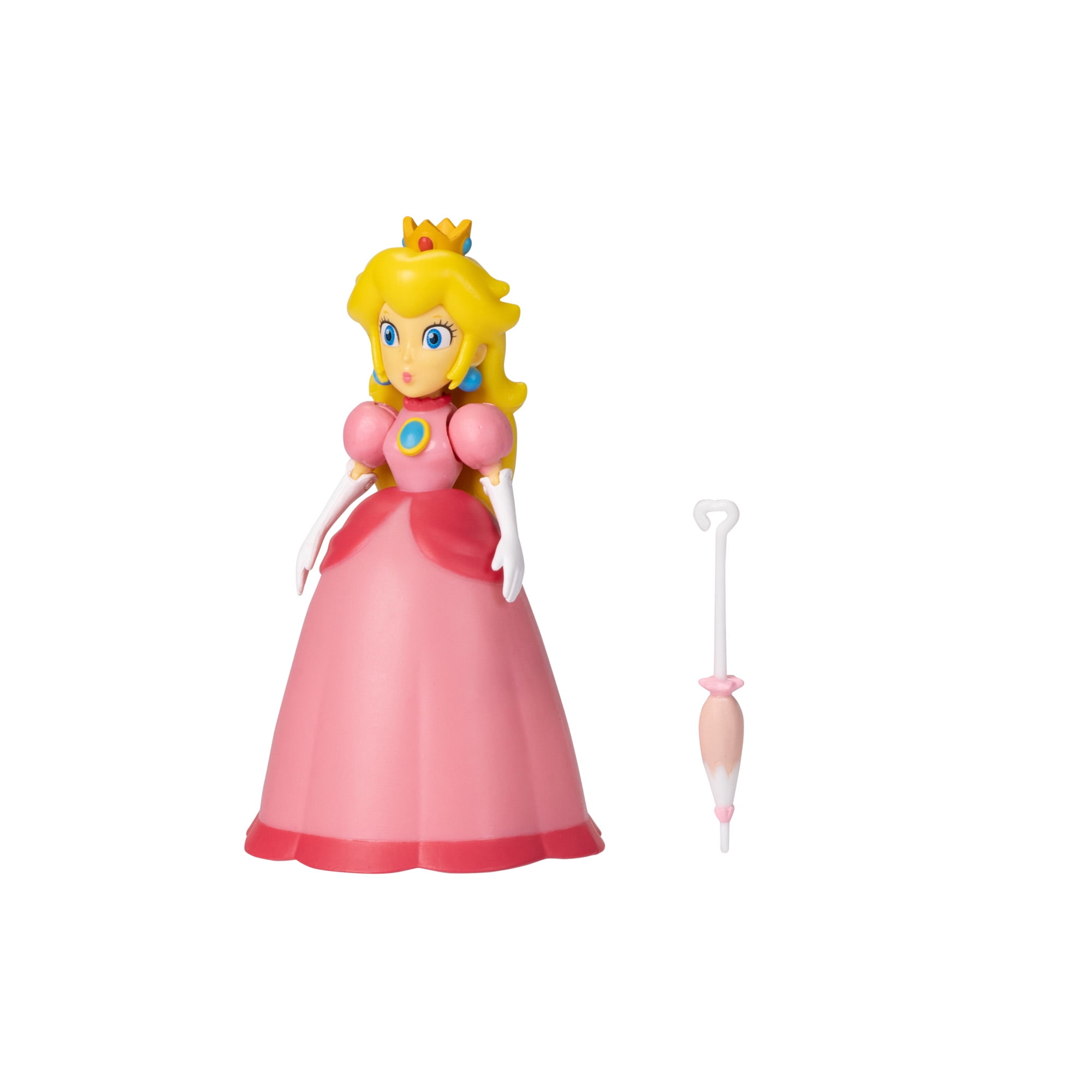 Nintendo 4 inch action figure Princess Peach with umbrella