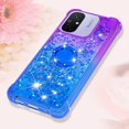 thumbnail image 6 of Slim Fit Phone Case for Xiaomi Redmi 12C, Bling Shiny Quicksand Effect TPU Bumper Case with Four Corners Heavy Anti-Fall Protection for Redmi 12C,Purple Blue, 6 of 14