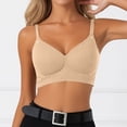 thumbnail image 2 of Elara Women’s Seamless Lifting Push Up Bra Latex Cup Soft Gel Breathable Brushed Camellia Khaki XL, 2 of 5
